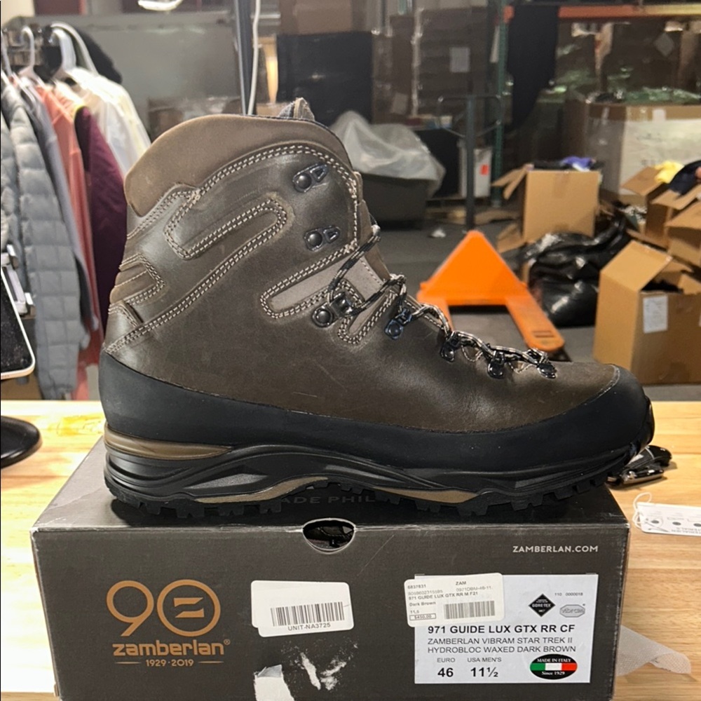 Brown and Black Durable Leather Boots for Outdoor Adventures